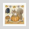 Pumpkin carving squirrel